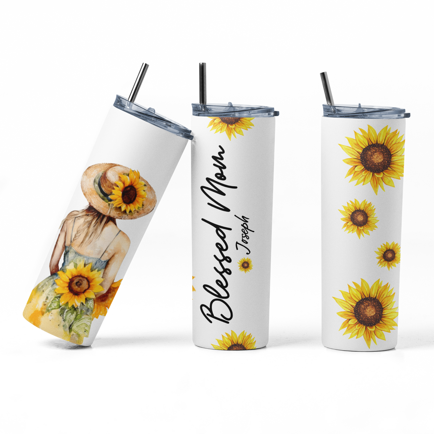 TUMBLER 20 OZ-CUSTOM DESIGN: BLESSED MOM/KIDS NAMES